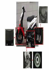 오토바이 동력전달장치, 브레이크 패드 사진